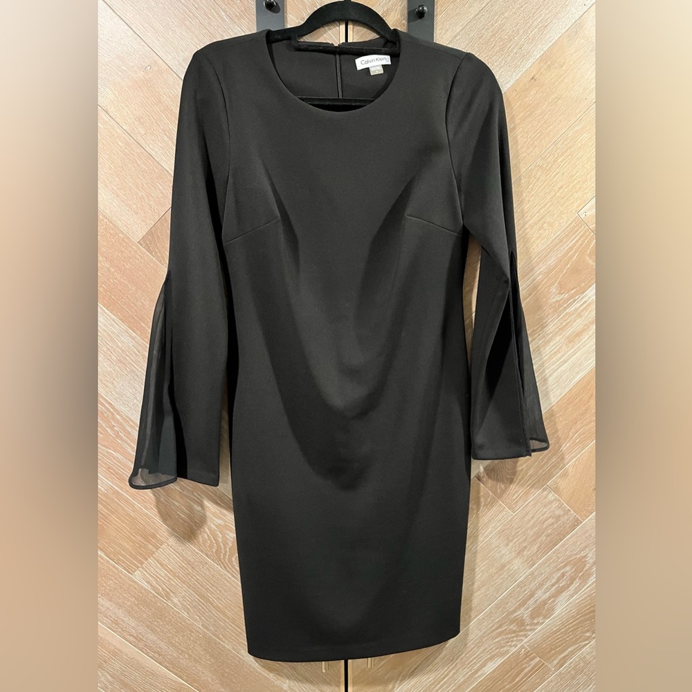 Calvin Klein Long Sleeve Dress - Black - M